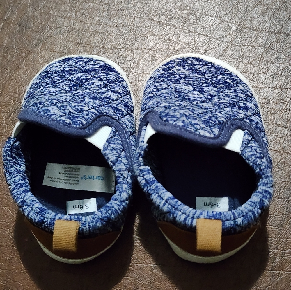 NWOT - Carter's Navy and White Kids Slippers - Picture 1 of 5